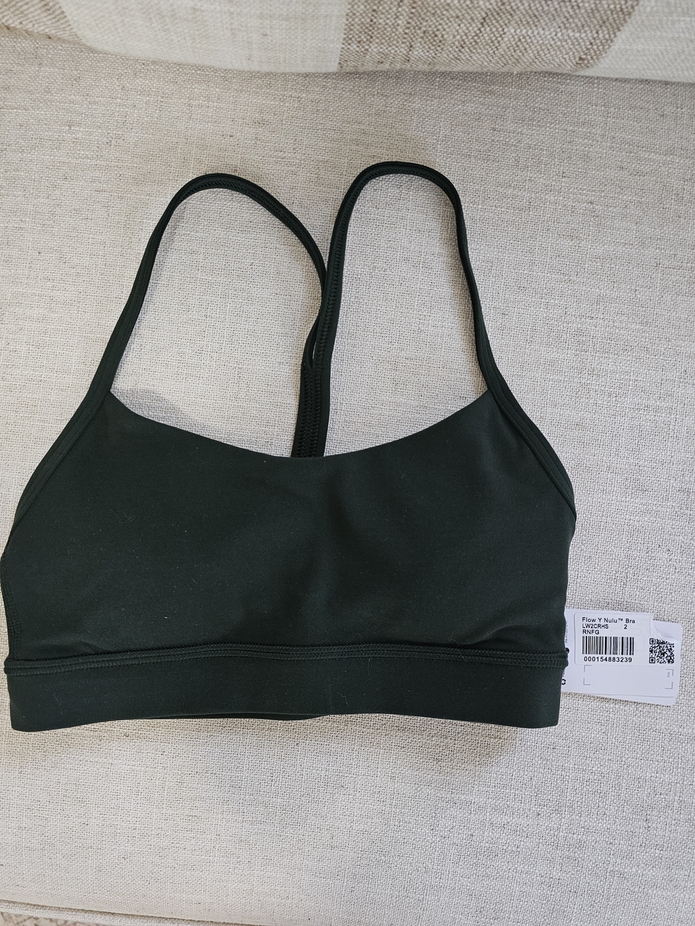 Lululemon Flow Y Bra Nulu – Size 2 – Rainforest Green – NWT